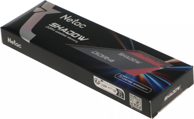 Память DDR4 8GB 2666MHz Netac NTSDD4P26SP-08R Shadow RTL Gaming PC4-21300 CL19 DIMM 288-pin 1.2В с радиатором Ret