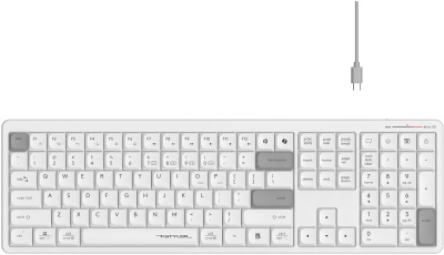 Клавиатура A4Tech Fstyler FBX55C белый USB беспроводная BT/Radio slim Multimedia (FBX55C)