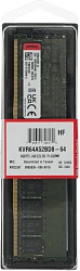 Память DDR5 64GB 6400MHz Kingston KVR64A52BD8-64 Valueram RTL PC5-51200 CL52 DIMM 288-pin 1.1В dual rank Ret