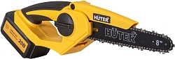 Цепная пила Huter ELS ELS-20/8-Li-2К-BL дл.шины:8" (20cm) 2аккум. 4Ач ЗУ (70/10/40)
