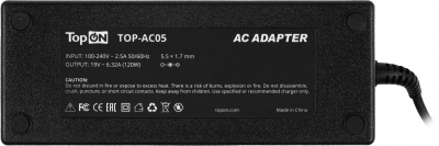 Блок питания TopON TOP-AC05 120W 19V-19V 6.32A от бытовой электросети LED индикатор