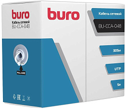 Кабель сетевой Buro BU-CCA-048 UTP 4 пары cat.5E solid 0.48мм CCA 305м серый