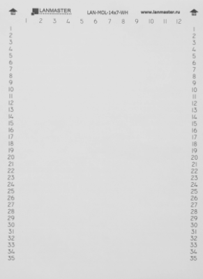 Маркер Lanmaster LAN-MOL-14X7-WH 14x7мм полиэстр (упак:420шт) для лазерных принтеров белый