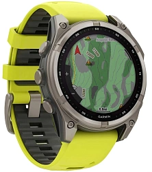 Смарт-часы Garmin Fenix 8 47мм 1.3" AMOLED корп.серебристый рем.желтый (010-02906-21)