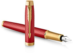 Ручка перьев. Parker IM Premium F318 (2143650) Red GT F сталь нержавеющая подар.кор.
