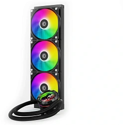 Система водяного охлаждения ID-Cooling SL360 XE ARGB Soc-AM5/AM4/1200/1700/1851 черный 4-pin 14-30dB Al+Cu LCD 350W Ret