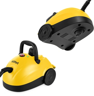 Пароочиститель напольный Kitfort КТ-9136-1 1500Вт черный/желтый