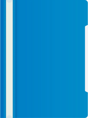 Папка-скоросшиватель Бюрократ -PS20BLUE A4 прозрач.верх.лист пластик синий 0.12/0.16