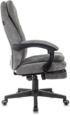 Кресло руководителя Бюрократ T-9950MSG-F Fabric серый Light-19 крестов. пластик подст.для ног