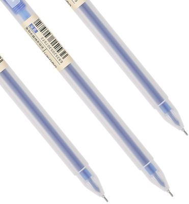 Ручка гелев. Deli A119-BL прозрачный син. черн. линия 0.5мм