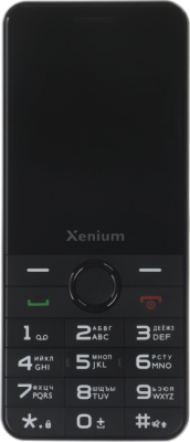 Мобильный телефон XENIUM X240 черный моноблок 2Sim 2.4" 240x320 Nucleus 0.3Mpix GSM900/1800 MP3 FM microSD max32Gb