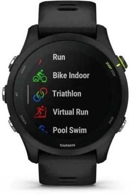 Смарт-часы Garmin Forerunner 255 33мм 1.3" корп.черный рем.черный (010-02641-30)
