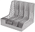 Лоток вертикальный Deli E9849 GREY E9849 4отд. сборный для бумаг 325x320x275мм серый пластик пластиковый пакет