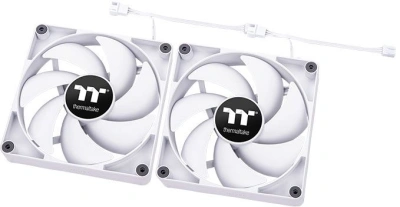 Вентилятор для корпуса Thermaltake CT120 120х120x25 белый 4-pin 25.8дБ (упак.:2шт) (CL-F151-PL12WT-A) Ret