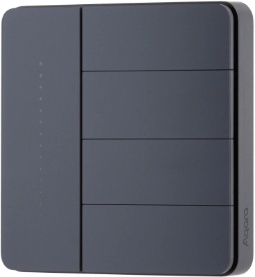 Умный выключатель Aqara Z1 Pro ZNQBKG45LM 4-хкл. графитовый (ZNQBKG45LM_GR)