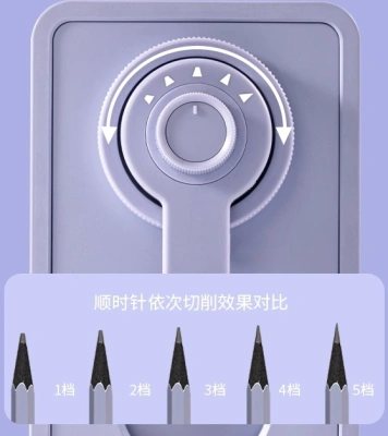 Точилка для карандашей механическая Deli NS077-S-violet Nusign 1 отверстие пластик фиолетовый