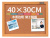 Доска пробковая Deli 8761 пробка желтый 30x40см деревянная рама