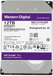 Жесткий диск WD SATA-III 12TB WD121PURP Surveillance Purple Pro (7200rpm) 256Mb 3.5"