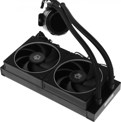 Система водяного охлаждения ID-Cooling SL240 ARGB Soc-AM5/AM4/1200/1700/1851 черный 4-pin 14-30dB Al+Cu LCD 300W Ret