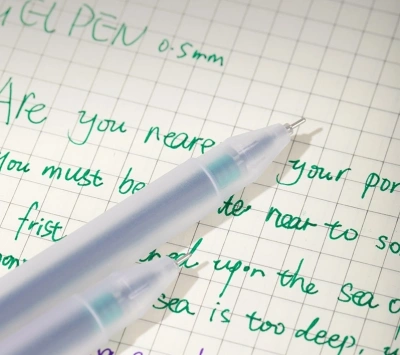 Ручка гелев. Deli Every EG67-GN прозрачный d=0.7мм зел. черн.