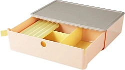 Короб для хранения Deli XDM31pink 1 выдвижной ящик 250x220x125мм розовый пластик