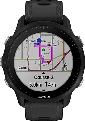 Смарт-часы Garmin Forerunner 955 33мм 1.3" корп.черный рем.черный разм.брасл.:130-220мм (010-02638-30)
