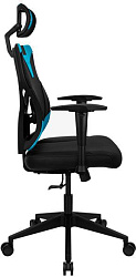 Кресло игровое Aerocool Guardian черный/голубой сиденье черный экокожа/сетка с подголов. крестов. нейлон