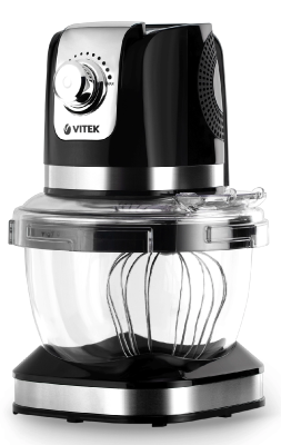 Кухонная машина Vitek VT-1434 планетар.вращ. 1000Вт черный/стальной