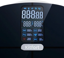 Весы напольные электронные Kitfort КТ-809 макс.180кг черный