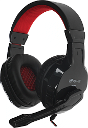 Наушники с микрофоном Оклик HS-L320G Phoenix черный/красный 1.9м мониторные оголовье (359482)