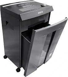 Шредер Office Kit S300 0,8x5 черный (секр.P-7) фрагменты 8лист. 33лтр. пл.карты CD