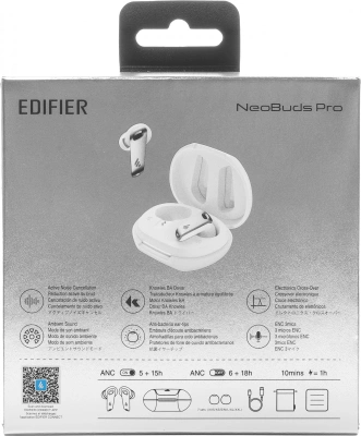 Гарнитура внутриканальные Edifier NeoBuds Pro белый беспроводные bluetooth в ушной раковине