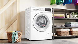 Стиральная машина Bosch WNA144VLSN пан.англ. класс: E загр.фронтальная макс.:9кг (с сушкой) белый инвертор