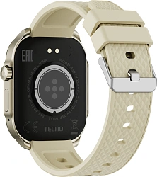Смарт-часы Tecno Watch 3 Active 2.04" LCD корп.золотистый рем.золотистый (W03A)