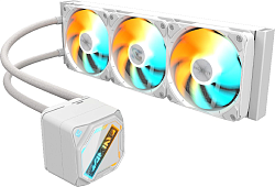 Система водяного охлаждения Gigabyte Gaming 360 ICE ARGB Soc-AM5/AM4/1200/1700/1851 белый 4-pin 13.8-35.8dB Al Ret (GP-GIGABYTE GME 360I)