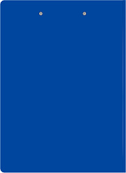 Папка клип-борд Бюрократ -PD602BLU A4 пластик 1.2мм синий с крышкой