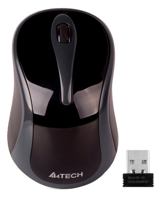 Мышь A4Tech G3-280A серый/черный оптическая 1200dpi беспров. USB 3but