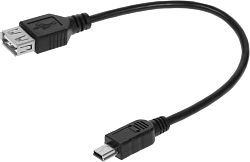 Кабель Buro OTG_MINI 0.2м черный