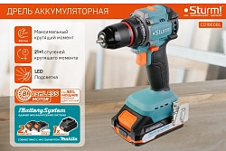 Дрель-шуруповерт Sturm! CD1860BL аккум. патрон:быстрозажимной (кейс в комплекте)
