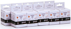 Лампа светодиодная Gauss Elementary MR16 5.5Вт цок.:GU5.3 спот 220B св.свеч.бел.теп. (упак.:10шт) (13516)