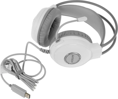 Наушники с микрофоном A4Tech Fstyler FH300U белый 2м мониторные USB оголовье (FH300U WHITE)