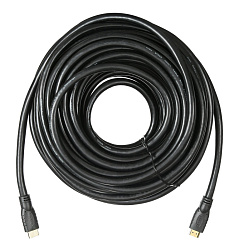 Кабель аудио-видео Buro HDMI 2.0 HDMI (m)/HDMI (m) 20м. позолоч.конт. черный (BHP HDMI 2.0-20)