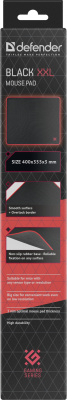 Коврик для мыши Defender 50559 XXL черный/красный 400x355x3мм