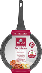 Сковорода Rondell Granit Carrara RDA-1844 круглая 24см покрытие: Quantum2 ручка несъемная (без крышки) серый