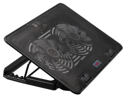 Подставка для ноутбука Buro BU-LCP156-B214H 15.6" 355x255x30мм 2xUSB 2x 140ммFAN 900г металлическая сетка/пластик черный
