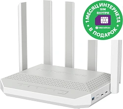 Роутер беспроводной Keenetic Netcraze Hero 5G (NC-4110) AX3000 10/100/1000/2500BASE-TX/4G cat.12 белый