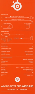 Наушники с микрофоном Steelseries Arctic Nova Pro черный мониторные BT оголовье (61520)