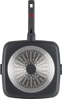 Сковорода Rondell Stripes RDA-1616 квадратная 28см покрытие: Xylan Plus ручка несъемная (без крышки) серый