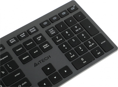 Клавиатура A4Tech Fstyler FBX50C черный USB беспроводная BT/Radio slim Multimedia (FBX50C GREY)