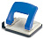 Дырокол Kw-Trio Stylish Medium 09660G/BLU макс.:20лист. металл синий отв.:2 с линейкой